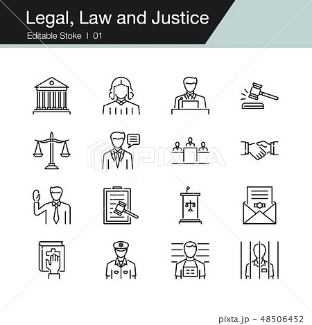 Legal, Law and Justice icons. Legal, Law and Justice icons. 48506452