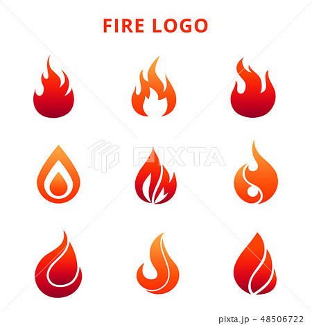 Colorful flame of fire logo isolated on white background Colorful flame of fire logo isolated on white background 48506722