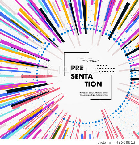 Abstract circular geometric background with burst dynamic lines or rays Abstract circular geometric background with burst dynamic lines or rays 48508913