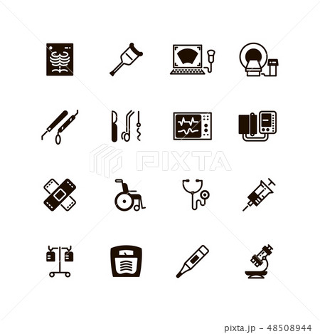Medical devices and equipment vector icons 48508944