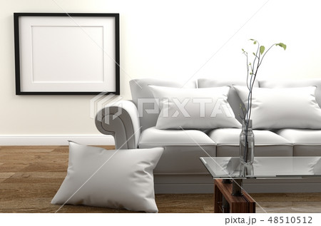 Minimal Design - Modern Living Room with sofa Minimal Design - Modern Living Room with sofa 48510512