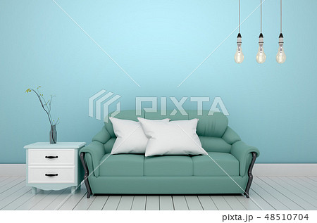 Living room - sofa and pillows, lamp 48510704