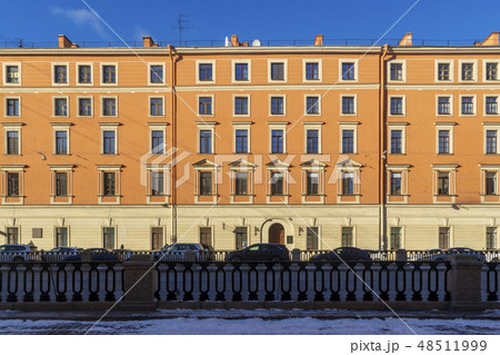 Old house facade in St. Petersburg on river channe Old house facade in St. Petersburg on river channe 48511999