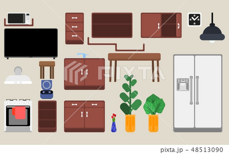 selection of kitchen furniture interior details 48513090