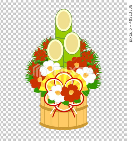 年賀状素材 門松 Pine Decoration イラスト クリップアートのイラスト素材