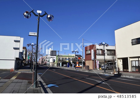 埼玉県 羽生市街地(プラザ通り)の街並み 48513585