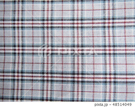 Textured striped check fabric background 48514049
