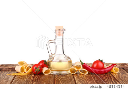raw pasta and food vegetable isolated raw pasta and food vegetable isolated 48514354