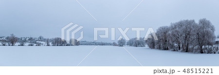 Panorama of winter landscape. 48515221