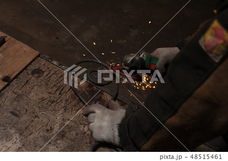 Close-up - Blacksmith Working Process. 48515461