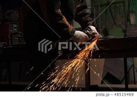 Close-up - Blacksmith Working Process. 48515469