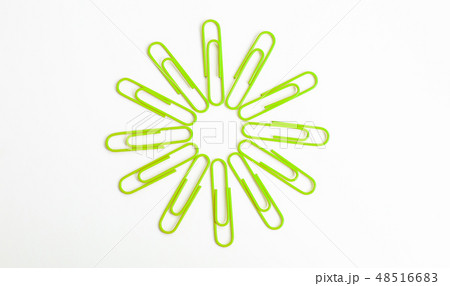 Paper clips isolated daisy flower sun color Paper clips isolated daisy flower sun color 48516683