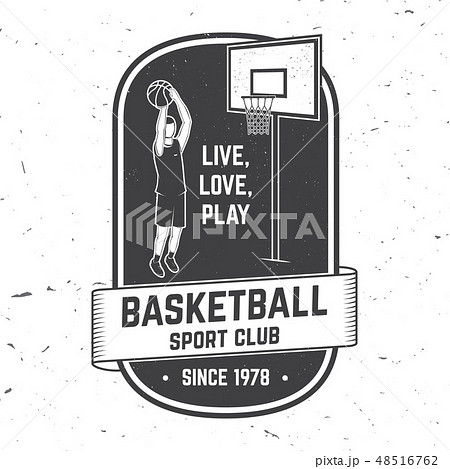Basketball club badge. Vector illustration. Concept for shirt, print or tee. Vintage typography 48516762
