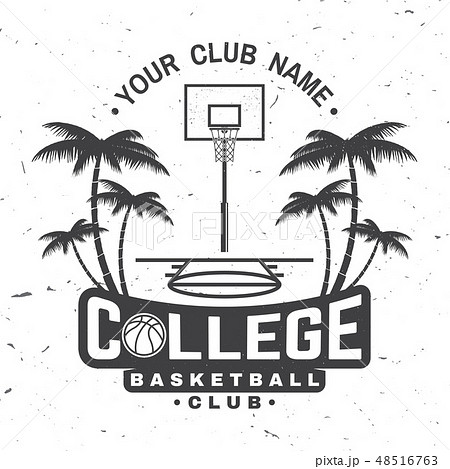 College basketball club badge. Vector illustration. Concept for shirt, print, stamp. Vintage College basketball club badge. Vector illustration. Concept for shirt, print, stamp. Vintage 48516763