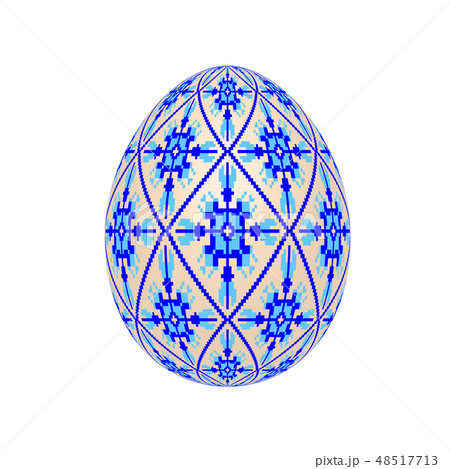 easter egg with ukrainian cross-stitch pattern easter egg with ukrainian cross-stitch pattern 48517713