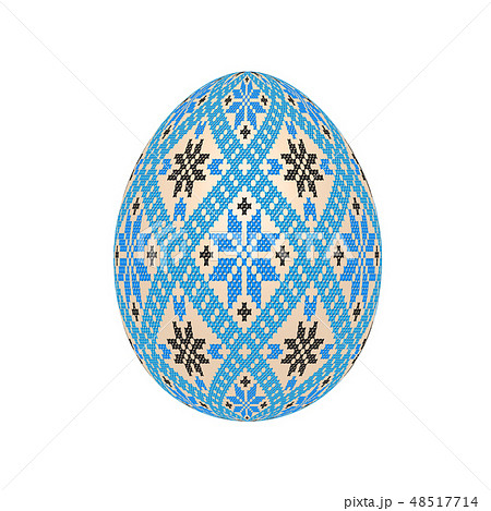 easter egg with ukrainian cross-stitch pattern easter egg with ukrainian cross-stitch pattern 48517714