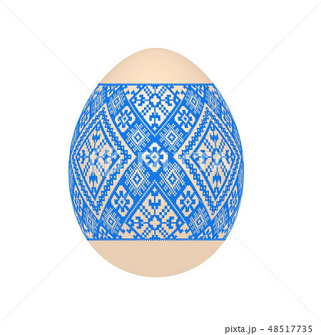 easter egg with ukrainian cross-stitch pattern easter egg with ukrainian cross-stitch pattern 48517735