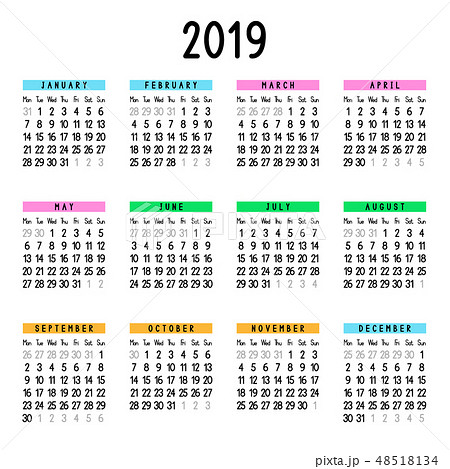 Calendar 2019 48518134