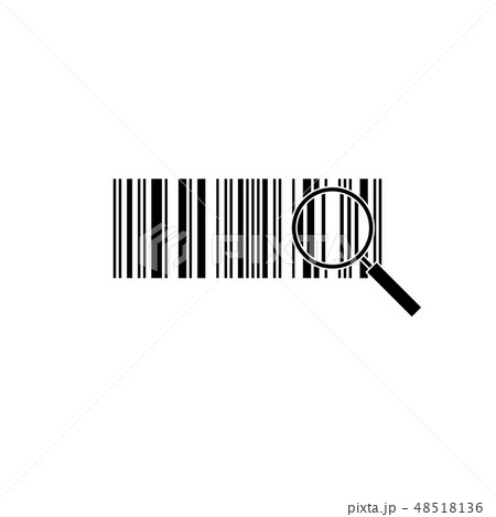 Bar code and magnifying glass. Bar code and magnifying glass. 48518136
