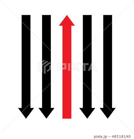 Black and red arrows Black and red arrows 48518140