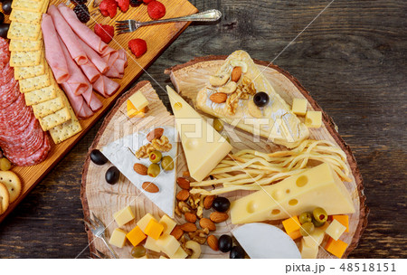 Set with snack various meat variety, cheese 48518151