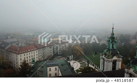 Aerial View of Krakow, Wawel Royal Castle, Aerial View of Krakow, Wawel Royal Castle, 48518587