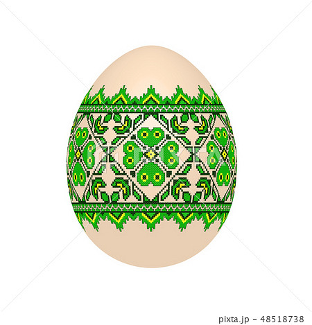 easter egg with ukrainian cross-stitch pattern easter egg with ukrainian cross-stitch pattern 48518738