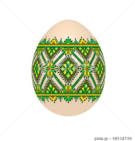easter egg with ukrainian cross-stitch pattern easter egg with ukrainian cross-stitch pattern 48518739
