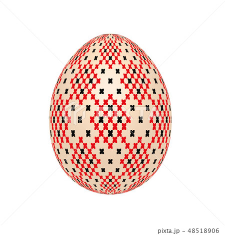 easter egg with ukrainian cross-stitch pattern easter egg with ukrainian cross-stitch pattern 48518906