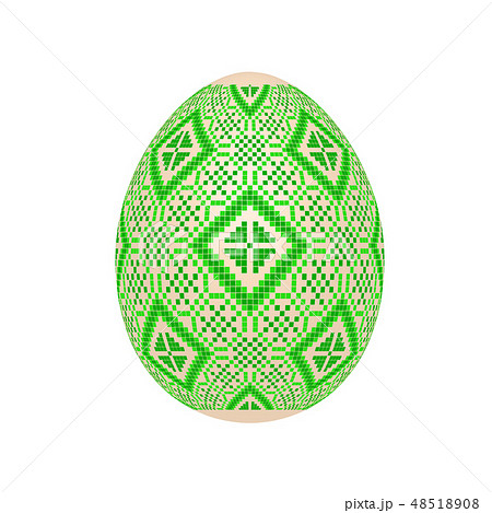 easter egg with ukrainian cross-stitch pattern easter egg with ukrainian cross-stitch pattern 48518908