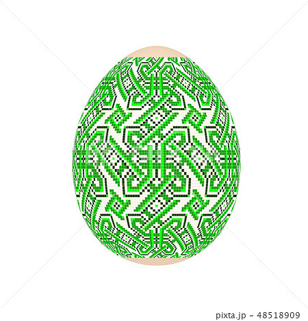easter egg with ukrainian cross-stitch pattern easter egg with ukrainian cross-stitch pattern 48518909