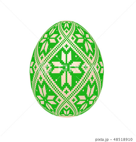 easter egg with ukrainian cross-stitch pattern 48518910