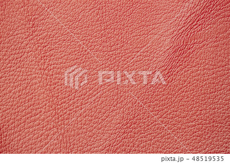 Coral orange color of leather texture, background, surface 48519535
