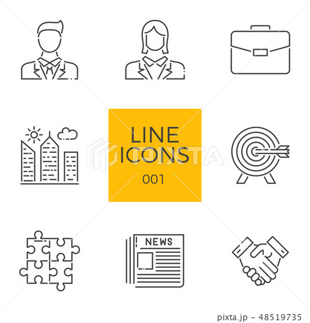 Business Related Vector Line Icons Set Business Related Vector Line Icons Set 48519735