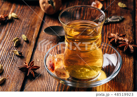Spiced tea in armudu glass 48519923