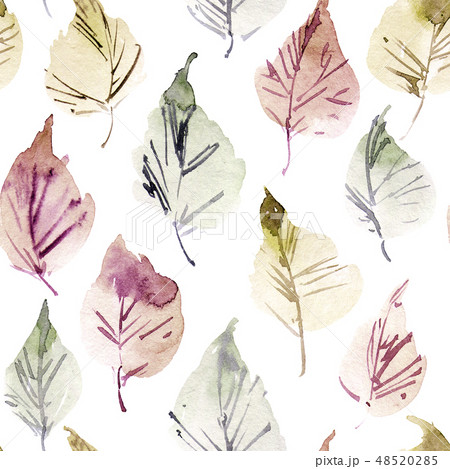 Foliate watercolor pattern Foliate watercolor pattern 48520285