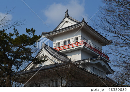 秋田市　晴天の久保田城 48520886