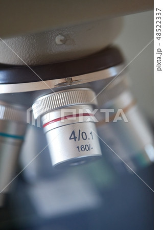 Microscope lens closeup 48522337