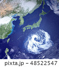 地球　日本と巨大台風 48522547