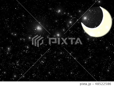 モノクロの星空 2のイラスト素材 48522586 Pixta