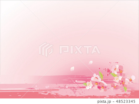 桜の美しい背景素材のイラスト素材 48523345 Pixta