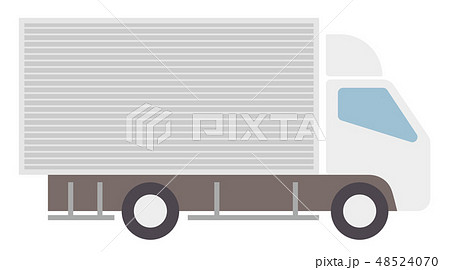 トラックのイラスト真横 トラックのイラスト真横 48524070