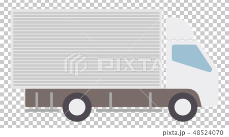 トラックのイラスト真横 トラックのイラスト真横 48524070
