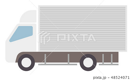 トラックのイラスト真横のイラスト素材 48524071 Pixta