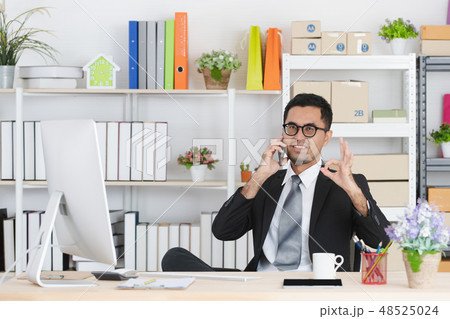 young business man at work young business man at work 48525024