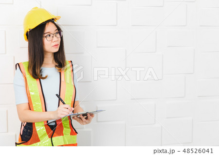 Asian architect lady at office 48526041