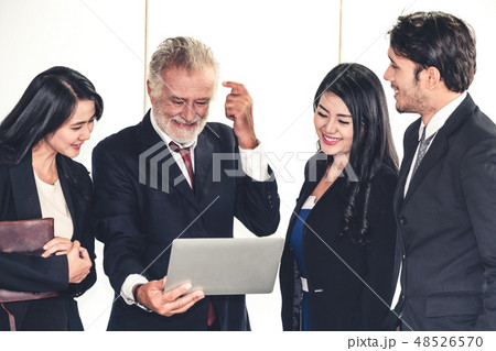 Business people, manager and employee in meeting. Business people, manager and employee in meeting. 48526570