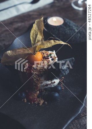 Icelandic ice cream menu with sugar cane. 48527264