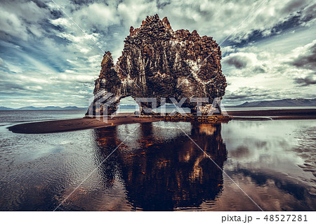 Hvitserkur - the unique basalt rock in Iceland. 48527281