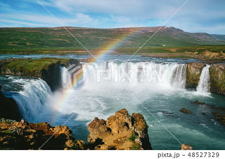 The Godafoss waterfall in north Iceland. The Godafoss waterfall in north Iceland. 48527329